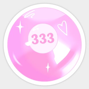 333 Angel Number Pool Ball Sticker
